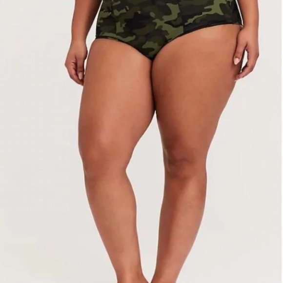 Torrid NWT Camo Lattice bikini Top 3 & High waisted bottoms 4 - set - Picture 7 of 12